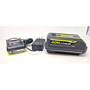 RYOBI Genuine 40V Lithium-Ion 4 Ah Battery OP40404 and Charger-1 OP404VNM WORKS